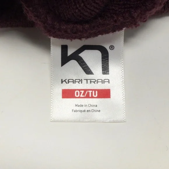 Kari Traa Rothe Beanie Women's‎ Wine Burgundy Acrylic Knit Beanie One Size - Picture 6 of 9